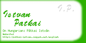 istvan patkai business card